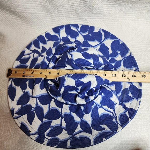 Kate Spade wide brim sun‎ hat blue white. main image 7